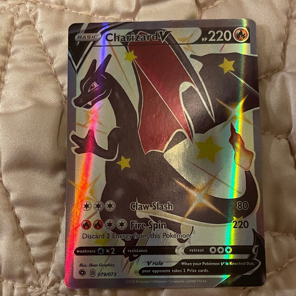 Pokemon Charizard V Card - Red and Black